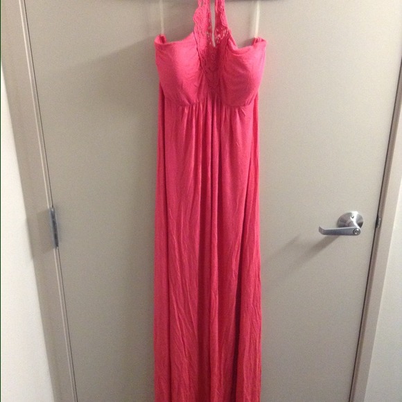 Coral maxi dress