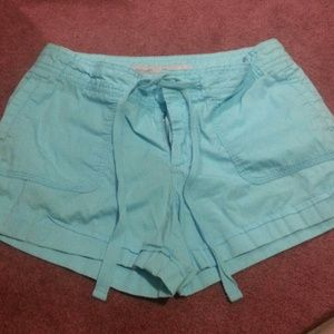 Aqua blue shorts