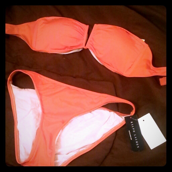 Orange RALPH LAUREN bathing suit