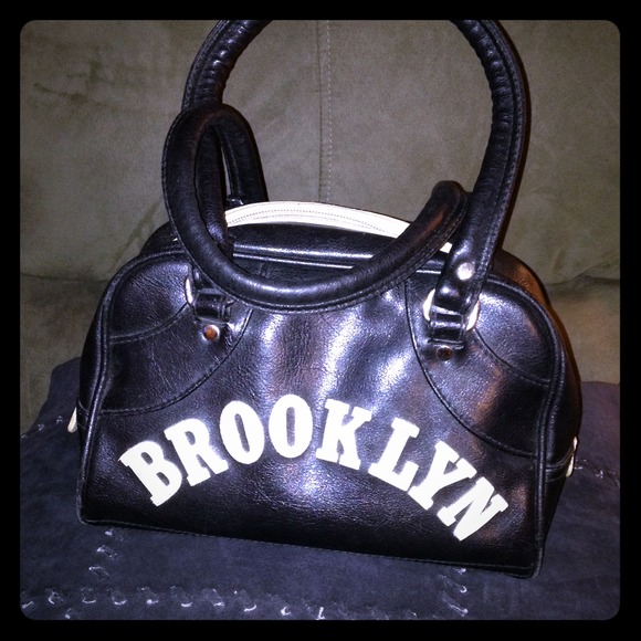 Black handbag "Brooklyn" printed on   👜👝👛💼