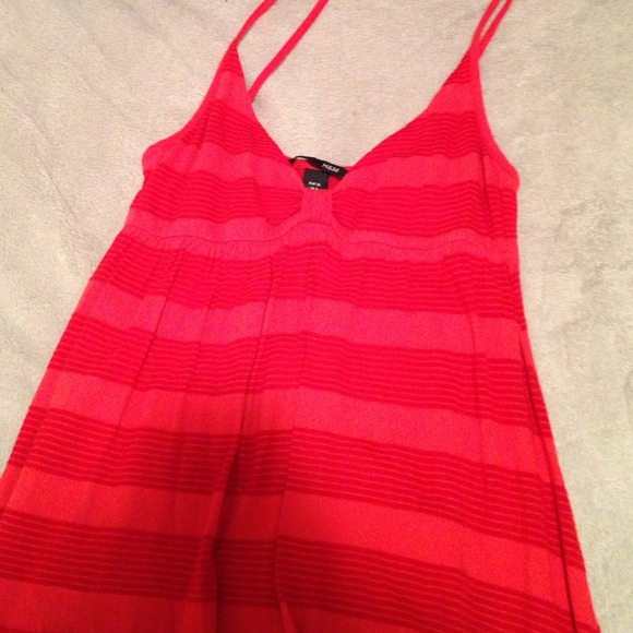 red stripped dress