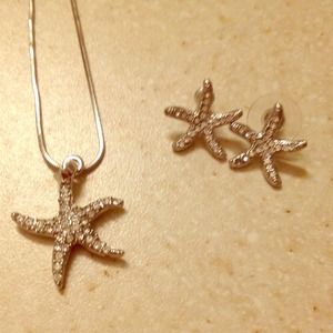 ❎SOLD❎Starfish earrings and necklace