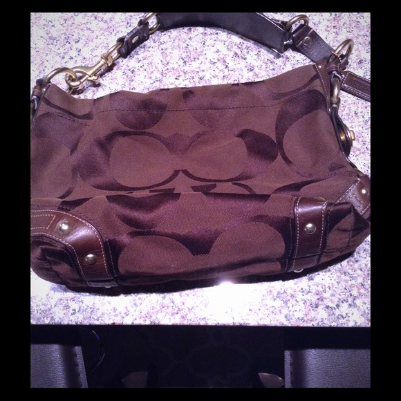 Authentic Brown Coach Purse - Picture 1 of 4