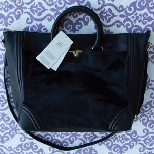 Zara Fur Shopper Bag