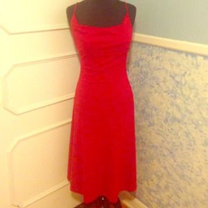 Red spaghetti strap dress size med
