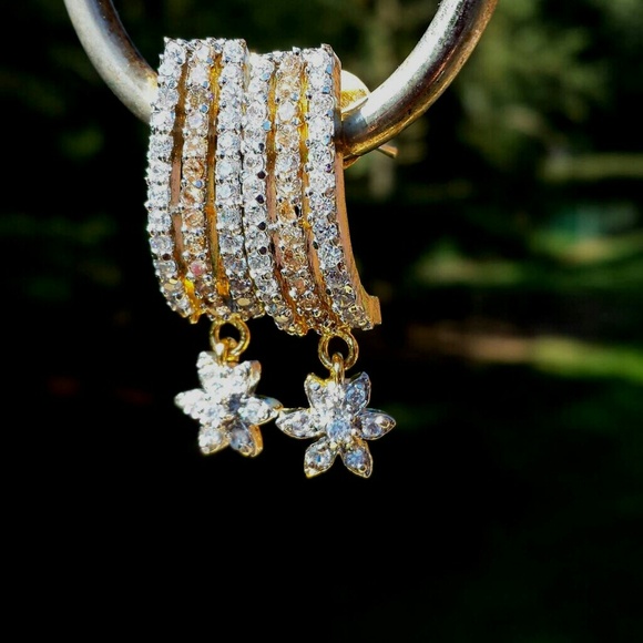 Jewelry - Cubic zirconia earrings with dangling star