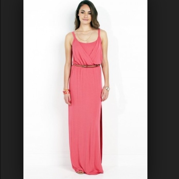 Tart Collections Maxi Dress Ash Pink Peach XS nwt