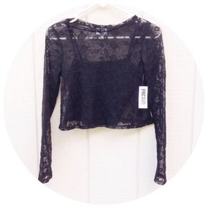 Pacsun Black Lace Crop Top
