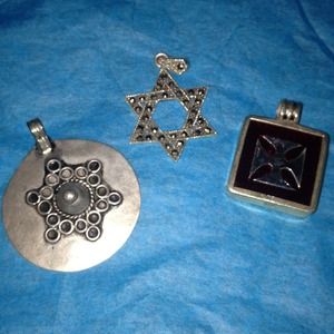 Sterling silver necklace medallions