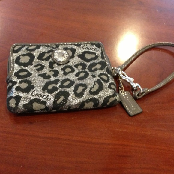 Leopard Coach Wristlet
