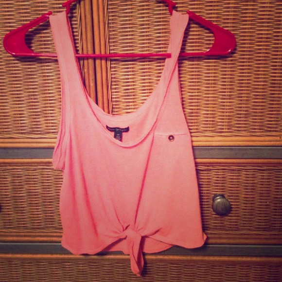 Front tie tank top