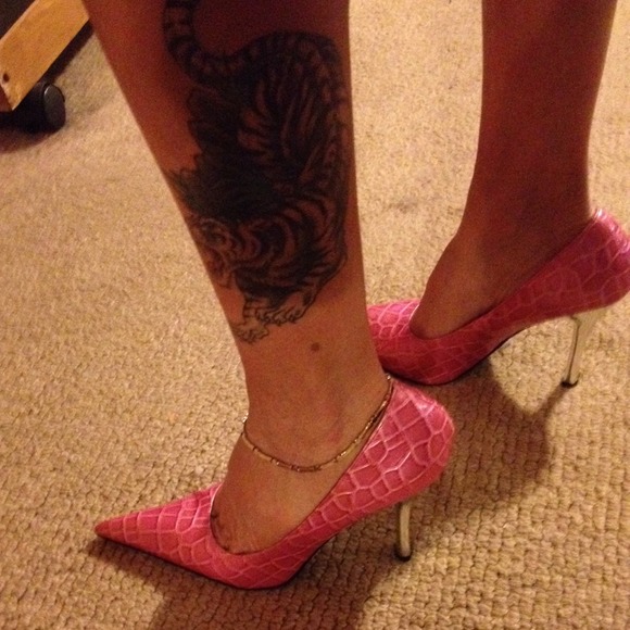 Pink high heels