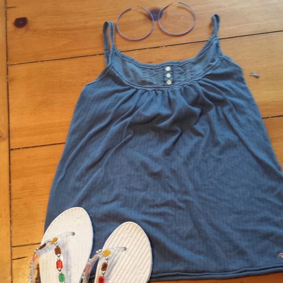 Blue Hollister babydoll top