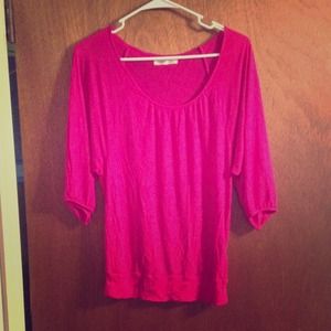 ✊✊TRADED✊✊ pink oversized quarter sleeved tee