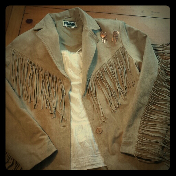 Beige Suede Native American Jacket MAKE OFFER!
