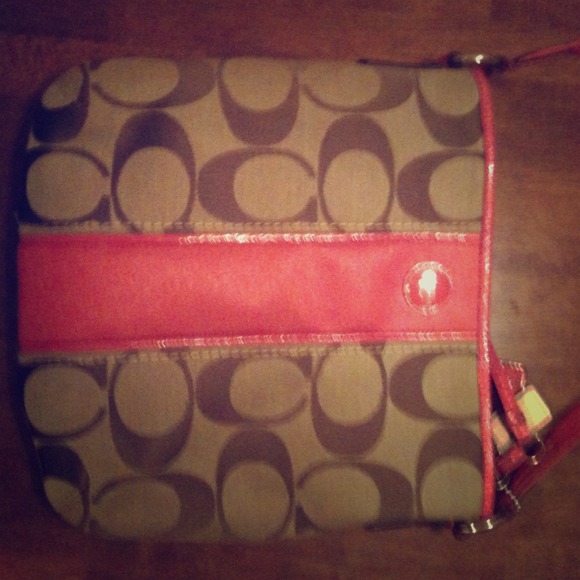Authentic coach purse. Pink and gold. Used once