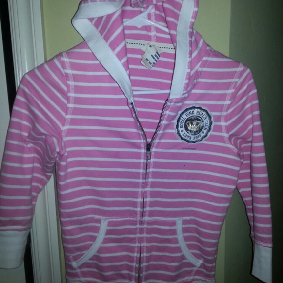 Vs pink short sleeve hoodie