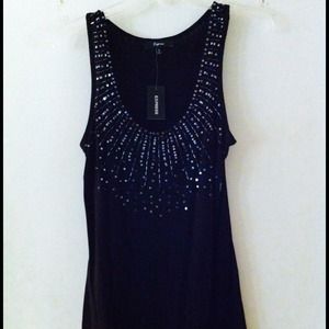 NWT black sequin tank