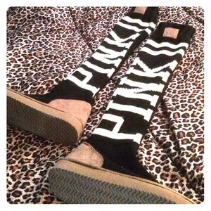 Victoria's Secret pink slipper socks/booties