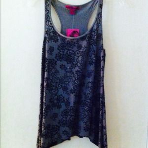 NWT grey and black racerback tank