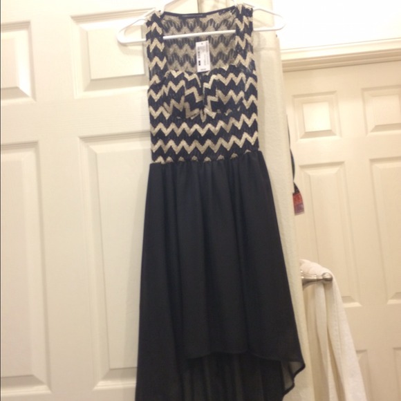 Chevron Hi-low dress