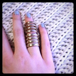 caged gold ring