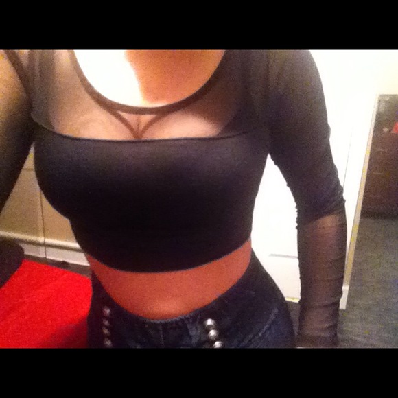 Sexy black and orange tops