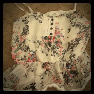 Iris Basic Floral Crop Top