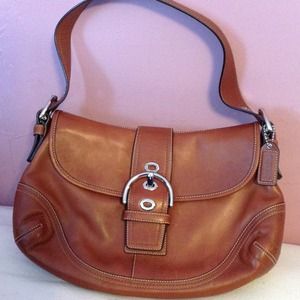 Authentic Brown Leather Coach bag