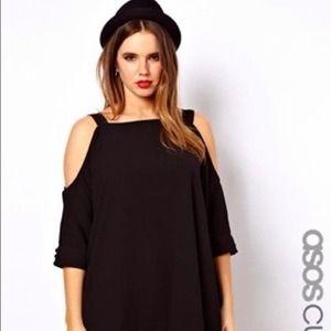 Asos curve cold shoulder swing dress