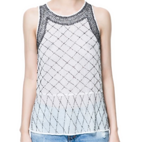 Zara Tops - Flash sale!!! Zara fantasy diamond top