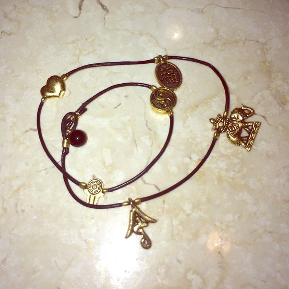 Wrap bracelet with charms