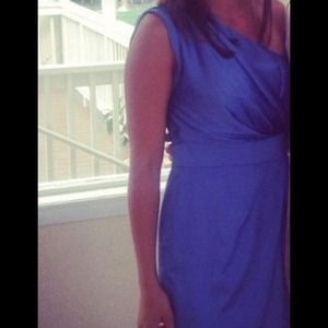 BCBGeneration blue one shoulder dress