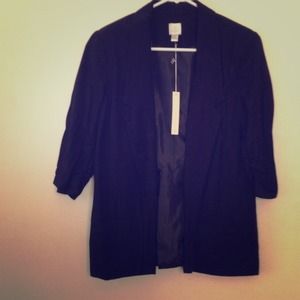 Black Quarter-length Blazer