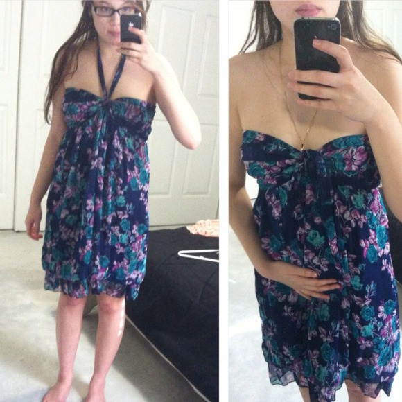 Chiffon floral dress. - Picture 3 of 3