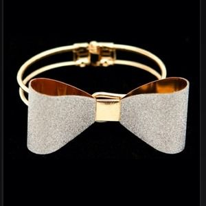 Blinged Bow Cuff Bracelet