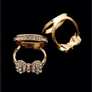 2 Piece Connected Bow Ring