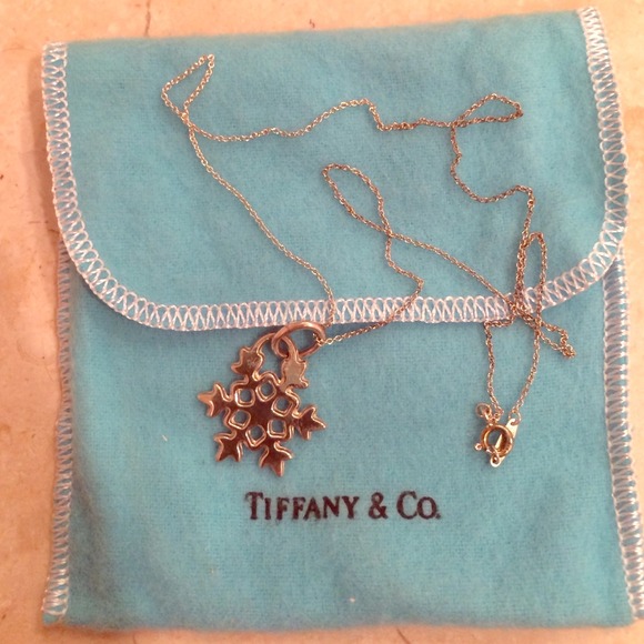 Tiffany's snowflake necklace and X pendant bundle