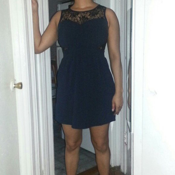 Blk lace Nvy Blue / Cocktail dress
