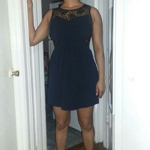 Blk lace Nvy Blue / Cocktail dress