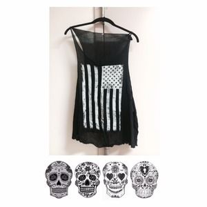 Black flag graphic slouchy tank!
