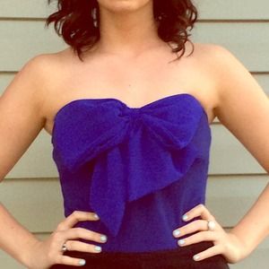 Royal blue strapless onesie 🎀 ❌RESERVED❌