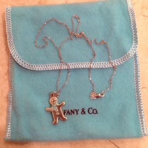 Tiffany & Co. Gingerbread Man Charm and Chain