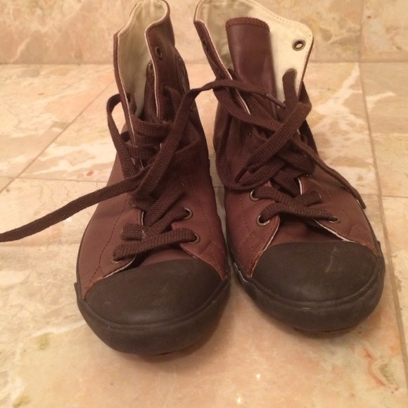 Brown leather Converse - Picture 2 of 4