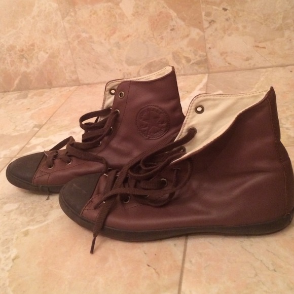Brown leather Converse - Picture 3 of 4