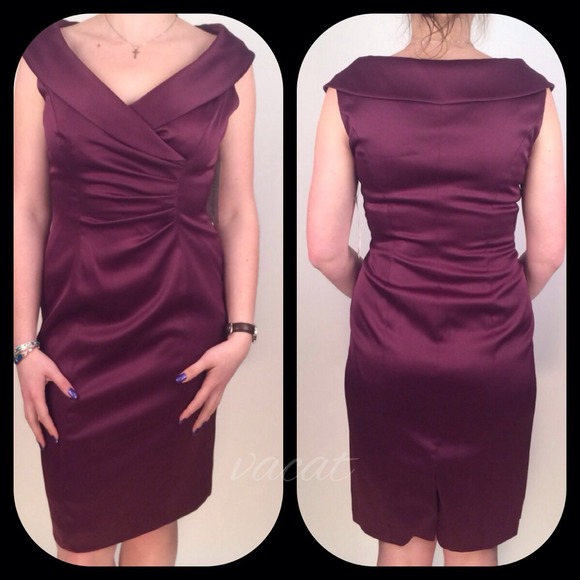 Evan Picone Bordeaux Purple Dress - Picture 2 of 4