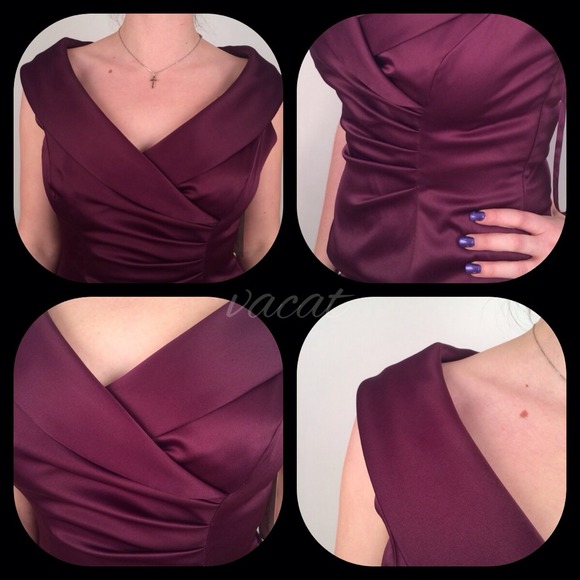 Evan Picone Bordeaux Purple Dress - Picture 3 of 4