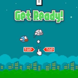 iPhone 5s gold with flappy bird