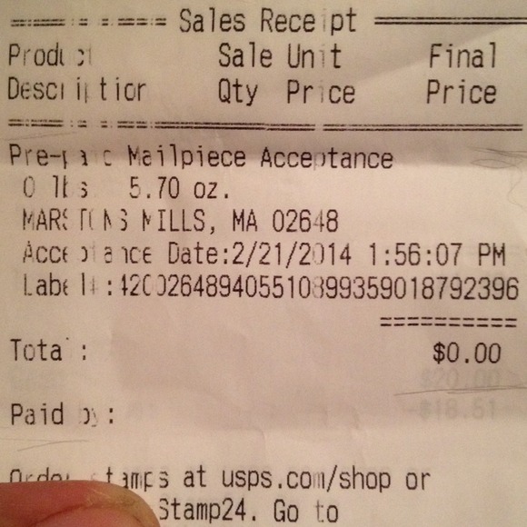 Proof of shipping - Picture 1 of 1