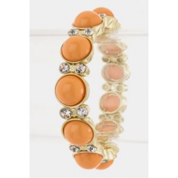Peach stretch bracelet
